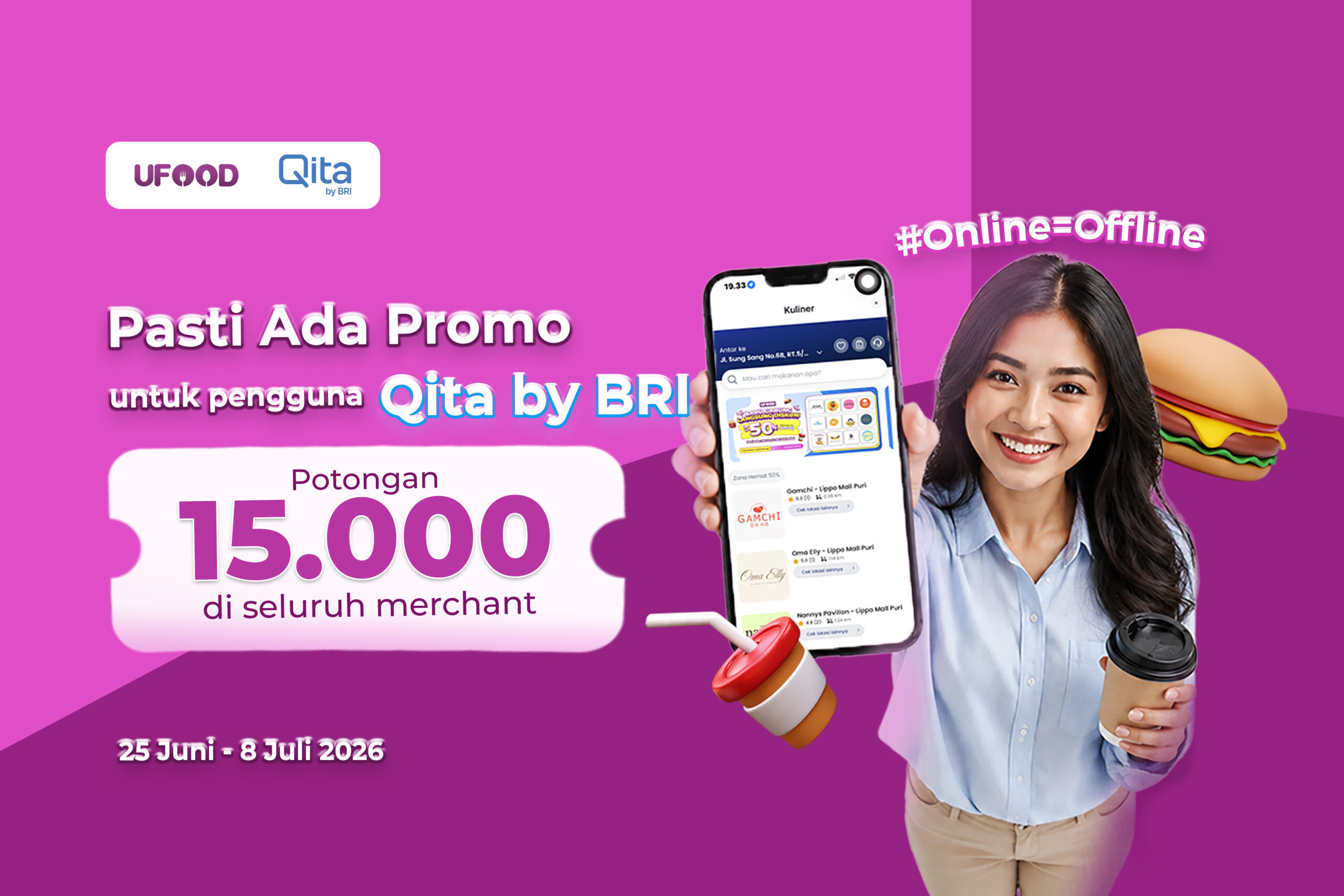 Pasti Ada Promo untuk Pengguna Qita by BRI di Fitur Kuliner Potongan Sebesar Rp15.000
